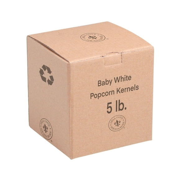 Baby White Popcorn Kernels - Dell Cove Spices - Ideal for Home Movie Night & Best Stovetop Popcorn Experience, 5 lb