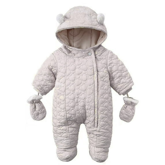 Baby Winter Clothes Cute Cartoon Animal Outfit Hooded Jumpsuit Romper Baby Girl Clothes for Boys 6-9 Months