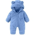 thumbnail image 1 of Baby Bear Snowsuit Cute Cartoon Animal Outfit Hooded Romper Outfits Baby for Baby Girls 9-12 Months, 1 of 5