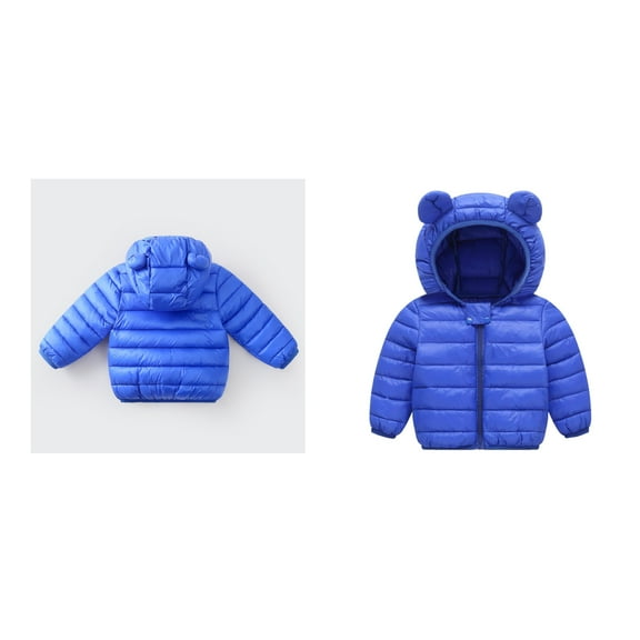 Baby Winter Coat,Baby Boys Puffer Coat Bear Ear Hooded Jacket Zipper Windproof Jacket Outwear for Baby Toddler Baby Winter Jacket Baby Boy Clothes