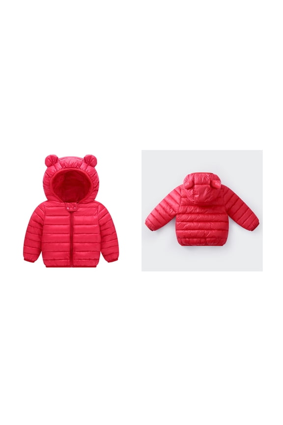 Baby Winter Coat,Baby Boys Puffer Coat Cute Bear Ear Hooded Jacket Zipper Up Down Coats For Baby Girls Fall Outfits For Girls Baby Winter Coat