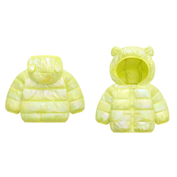 Baby Winter Coat,Baby Boys Puffer Coat Cute Bear Ear with Hoods Windproof Down Jacket for Baby Kids Winter Warm Outwear Jacket Coat Baby Clothes