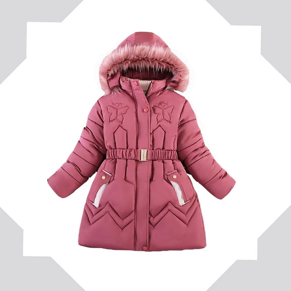Baby Winter Coat,Baby Boys Puffer Coat Mid-length Hooded Jacket Zipper Windproof Jacket Outwear For Baby Girls Baby Girl Jacket Warm Thick Clothes