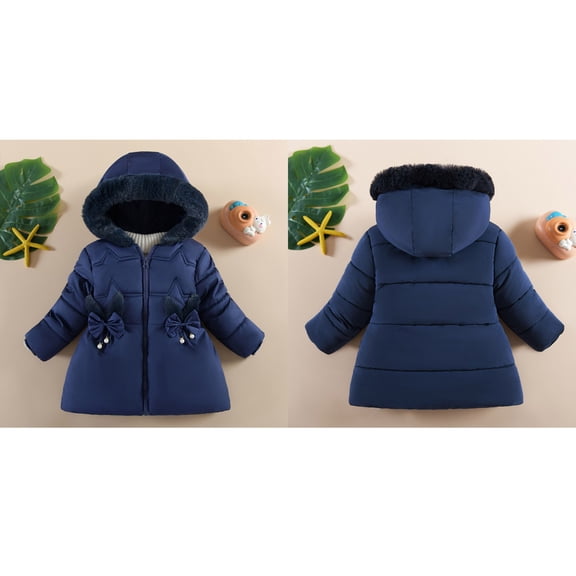 Baby Winter Coat,Baby Boys Puffer Coat Mid-length Jackets Lightweight Puffer Jacket For Infant Baby Girls Warm Fleece Outerwear