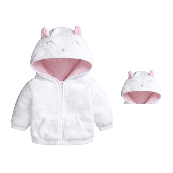 Baby Winter Coat Cute Bear Ear Hooded Jackets with Pockets for Kids Baby Toddler Fall Jacket Baby Winter Clothes 3-6 Months