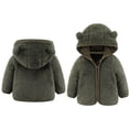 thumbnail image 1 of Baby Winter Coat Cute Bear Ear with Hoods for Kids Baby Girls Winter Warm Outwear Jacket Coat Baby Boy Clothes 0-6 Months, 1 of 4