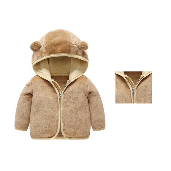Baby Winter Coat Cute Bear Ear with Hoods for Kids Baby Boys Thick Parka Baby Girl Winter Clothes 2-3 Years