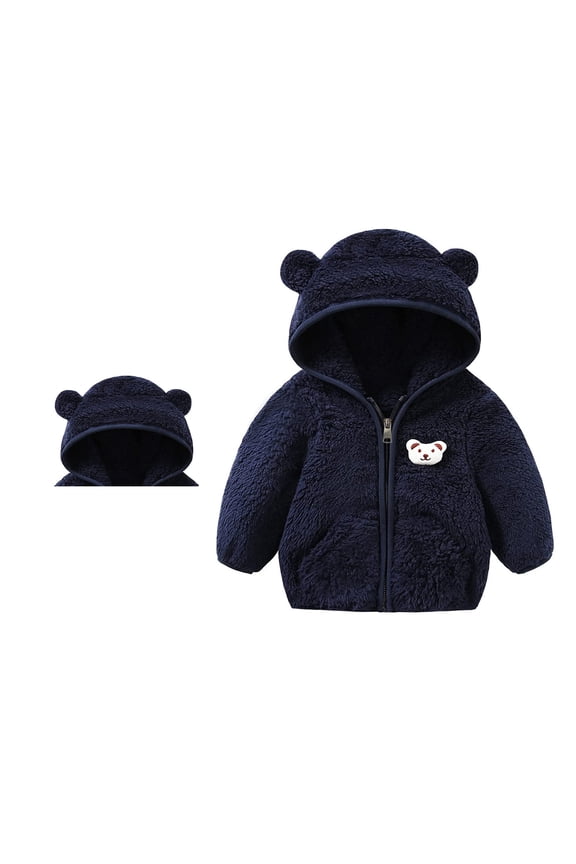 Baby Winter Coat Jacket Baby Hoodie with Bear Ear for Kids Baby Boys Child Down Jacket Little Boys Girls Clothes 12-18 Months