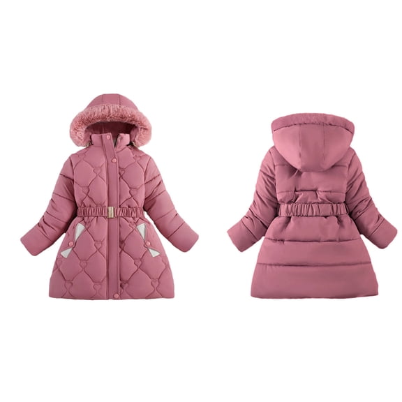 Baby Winter Coat,Kids Puffer Coat Mid-length Hooded Jackets With Pockets Zipper Up Down Coats For Baby Boys Kids Winter Jacket
