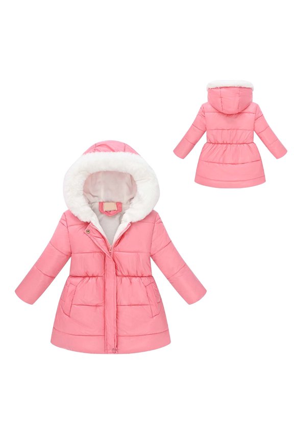 Baby Winter Coat,Kids Puffer Coat Mid-length Jackets Windproof Down Jacket For Baby Girls Outerwear Coats Little Boys Girls Clothes
