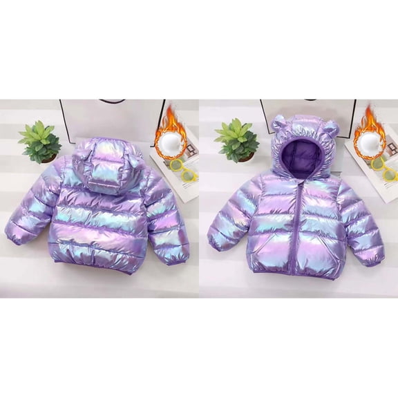 Baby Winter Coat,Little Boys Girls Puffer Coat Bear Ear Hooded Jacket Lightweight Puffer Jacket For Baby Girls Baby Winter Jacket Baby Winter Clothes