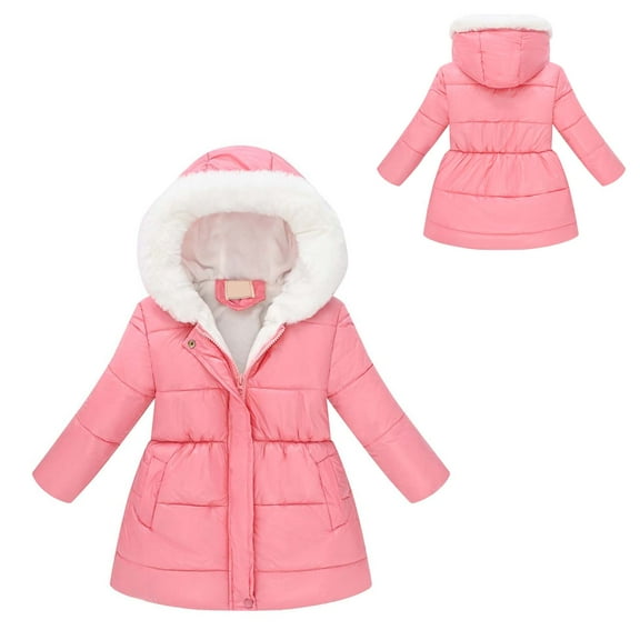 Baby Winter Coat,Little Boys Girls Puffer Coat Mid-length Hooded Jacket Long Sleeve Light Winter Coats For Baby Boys Boys Winter Jacket Baby Winter Clothes
