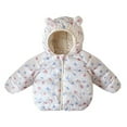 thumbnail image 1 of Baby Winter Coat Toddler Puffer Coat Baby Hoodie with Bear Ear Windproof Down Jacket for Kids Baby Girls Fall Outfits for Girls Winter Baby Girl Clothes 6-12 Months, 1 of 3
