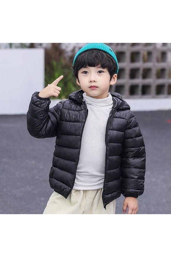 Baby Girls Boys Winter Down Coat Bear Ear Hooded Jacket Zip Up Outerwear Lightweight Puffer Padded Jacket Fall Winter Clothes Size 3-4