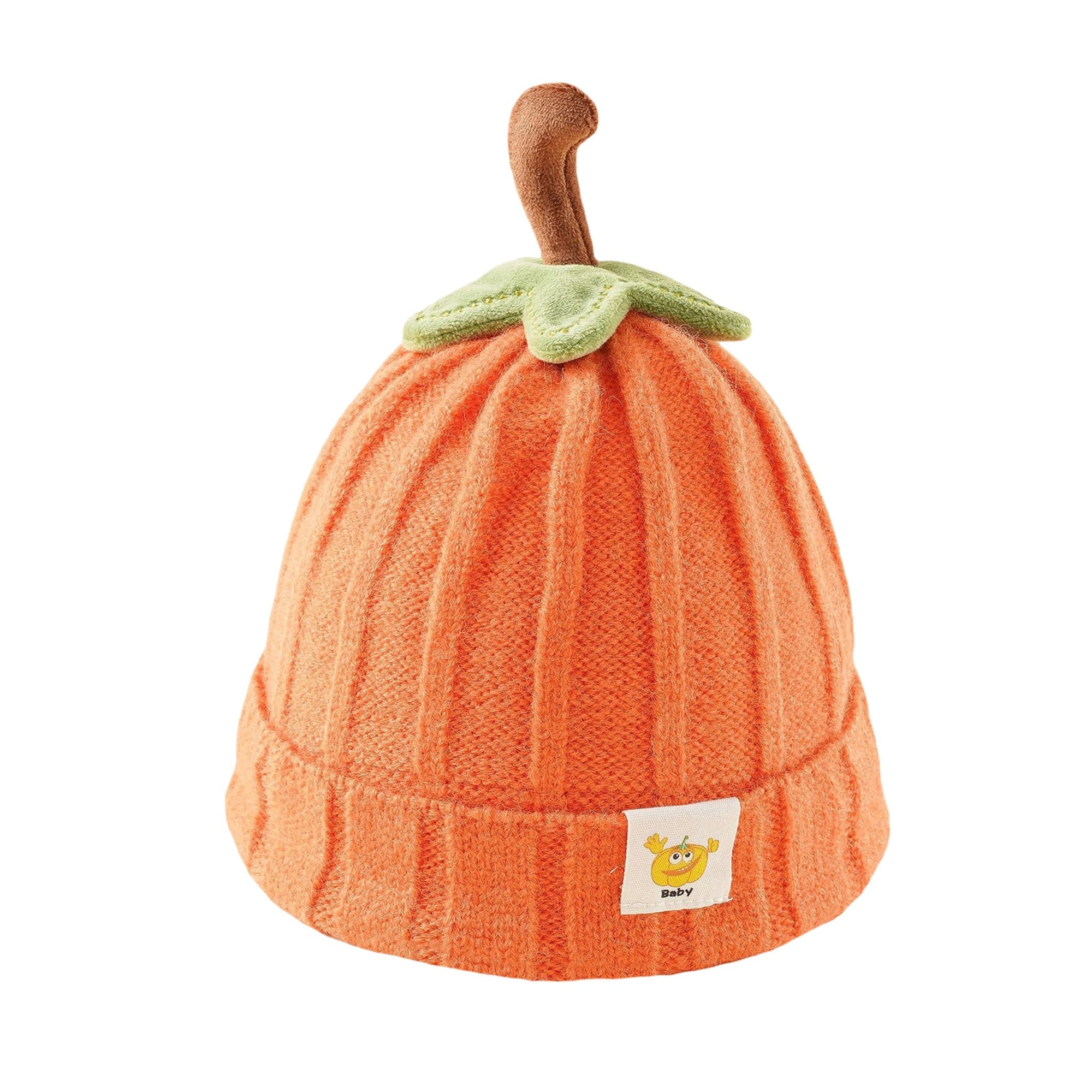 Baby Winter Hat Cute Halloween Pumpkin Knit Beanie Warm Cap for Infant Newborn Cold Weather