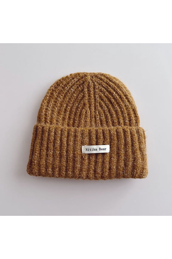 Baby Winter Hat Fleece Lined Beanie Hats for Toddler Kids Boys Girls Warm Thick Knitted Yellow 0-15 Years