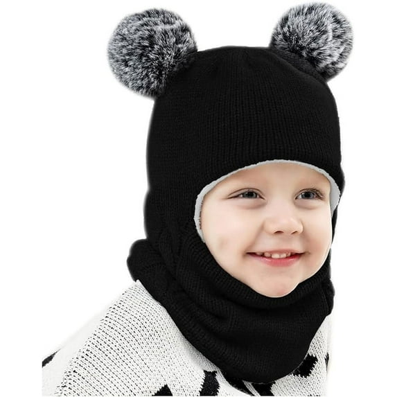 Baby Winter Hat Scarf Set, Unisex Infant Toddler Kids Hat Scarf
