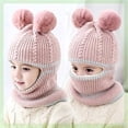 thumbnail image 1 of Baby Winter Hat Scarf, Toddler Beanie Hats Girl Boy with Neck Warmer, Beanie for Kids Knit Warm for Cold Weather, 1 of 8