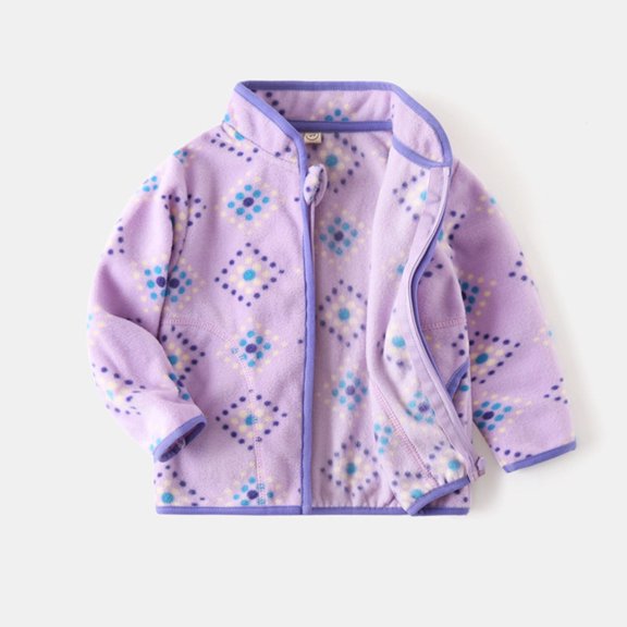 Baby Winter Jacket Cute Printed Solid Long Sleeve Boy Baby Clothes for Little Girl 6-7 Years