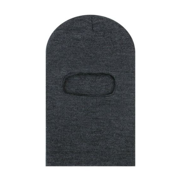 Baby Winter Knit Hat, Toddler Pullover Style Beanie with Integrated Neck Warmer, Warm Fleece Lined Cap for Cold Weather, Solid Color Ear Protection for Infants and Kids - Dark Gray