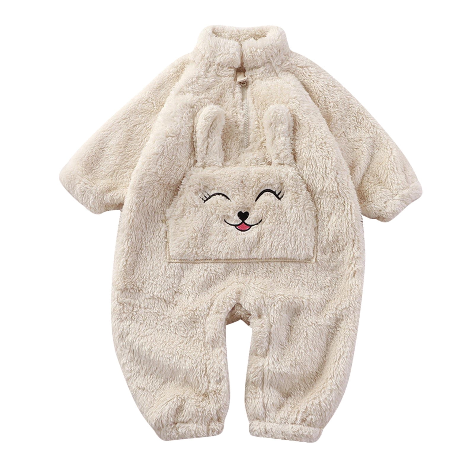 Baby Winter Onesie Baby Warm Home Clothes Children Cartoon Pajamas Jumpsuit Fashion Plush Panda