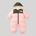 thumbnail image 1 of Baby Winter Snowsuit Zipper Hooded Jumpsuit Romper Warm Baby Girl Clothes Windproof Jumpsuits Baby Girl Clothes Winter 6-12 Months, 1 of 5