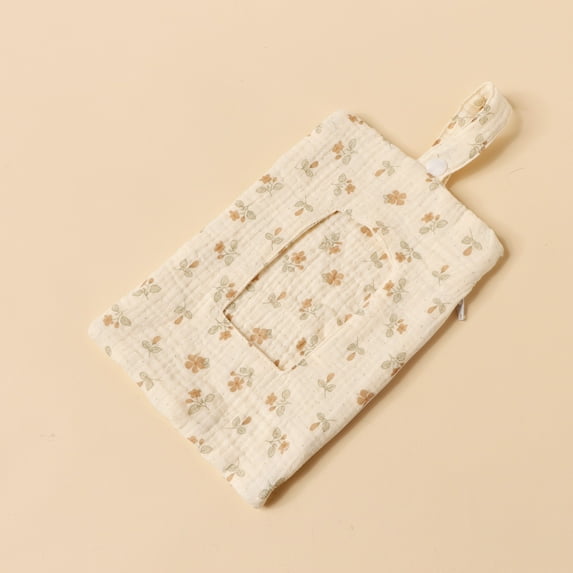 Baby Wipe Holder Portable Wipe Dispenser Strollers Storage Bag Container Double Layer Travel Carry Case, Home Textile Storage