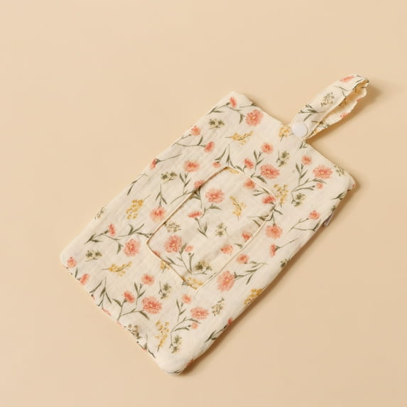 Baby Wipe Holder Portable Wipe Dispenser Strollers Storage Bag Container Double Layer Travel Carry Case, Home Textile Storage