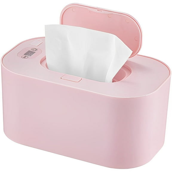 Baby Wipe Warmer Baby Wipe Heater Large Capacity Smart Wet Wipes Warmer,Adjustable Temperature,Pink