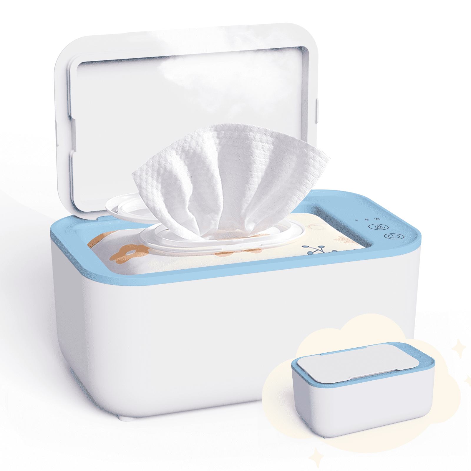 Walmart Saving of  Kisdream Evenly Heated, Portable Smart Control Baby Wipes Warmer, Blue