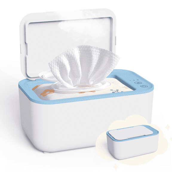 Kisdream Evenly Heated, Portable Smart Control Baby Wipes Warmer, Blue