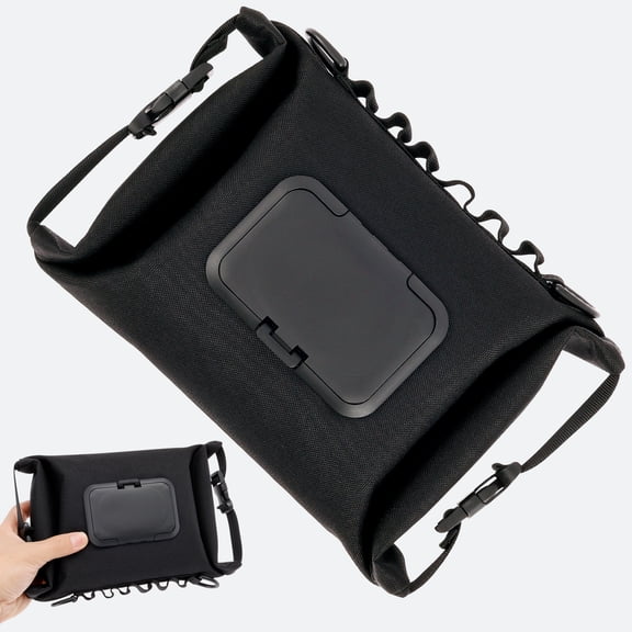 Baby Wipes Dispenser Portable Wet Wipes Pouches Dispenser Canvas Refillable Wipe Holder Keeps Wipes Fresh Reusable Travel Wet Wipe Container for Outdoor Outing Camping Hiking