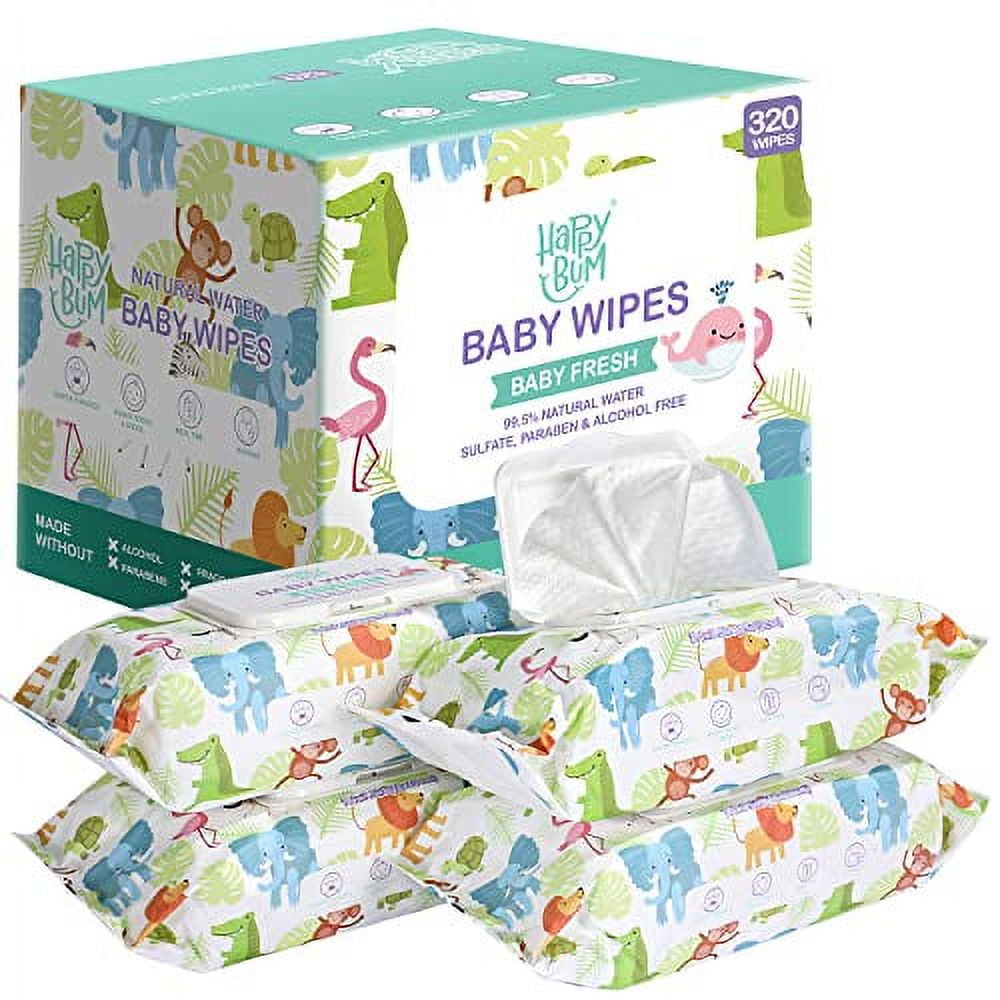 Baby Wipes HAPPY BUM Sensitive Water Baby Diaper Wipes