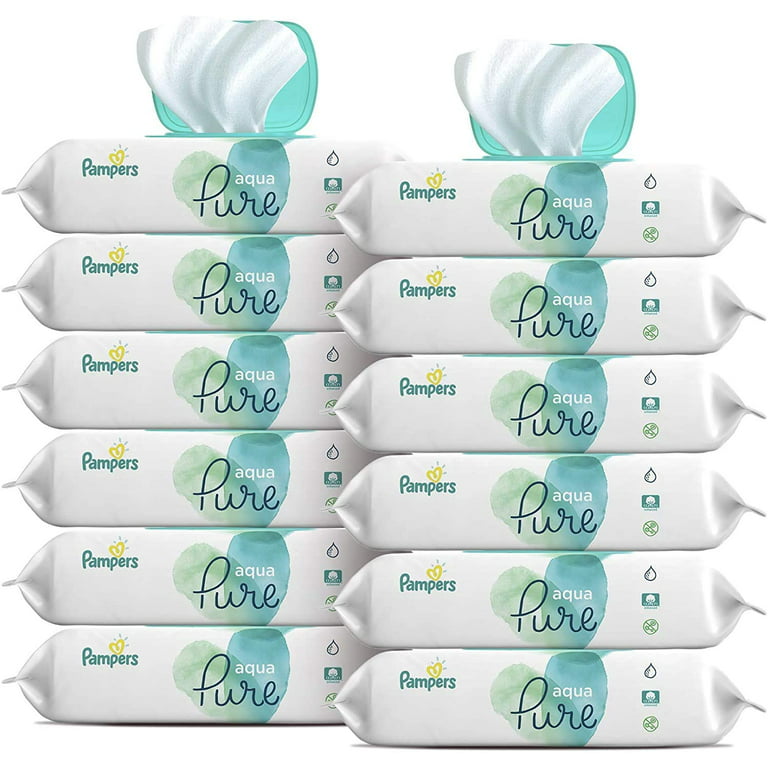 Pampers Aqua Pure Toallitas sensibles para bebé, 112 unidades