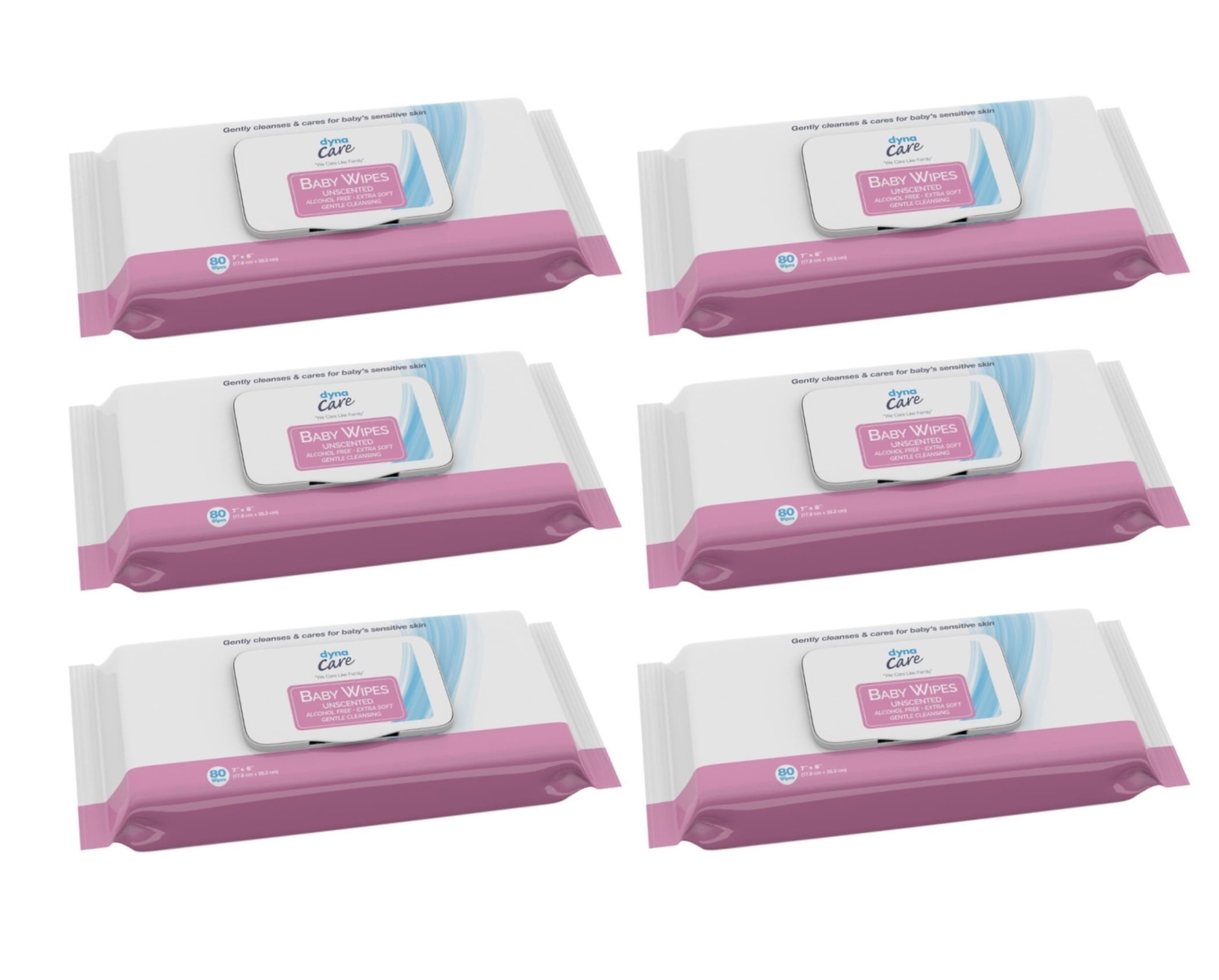 Baby Wipes Universal Use, Extra Soft Gently Cleanses & Cares for Baby Skin Alcohol & Fregnance Free 80 Wipes Per Pack 7