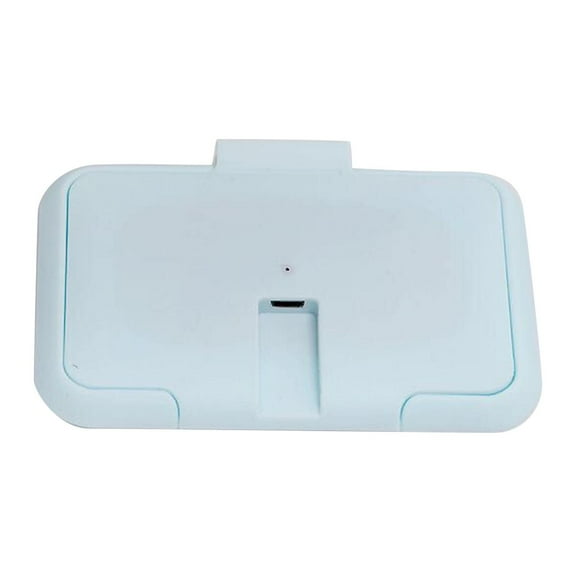 Baby Wipes Warmer, USB Mini Portable Wipe Warmer and Baby Wet Wipes Dispenser Reusable Baby Wipes Heater for Newborn Travel, Compatible Portable Charger, Light Blue