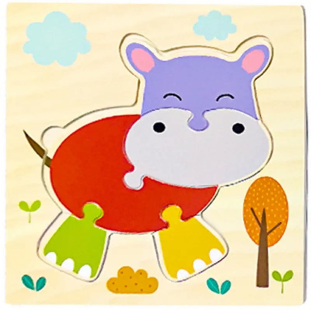 Baby Wooden 3D Puzzles Tangram Shapes Learning Educational Cartoon ...