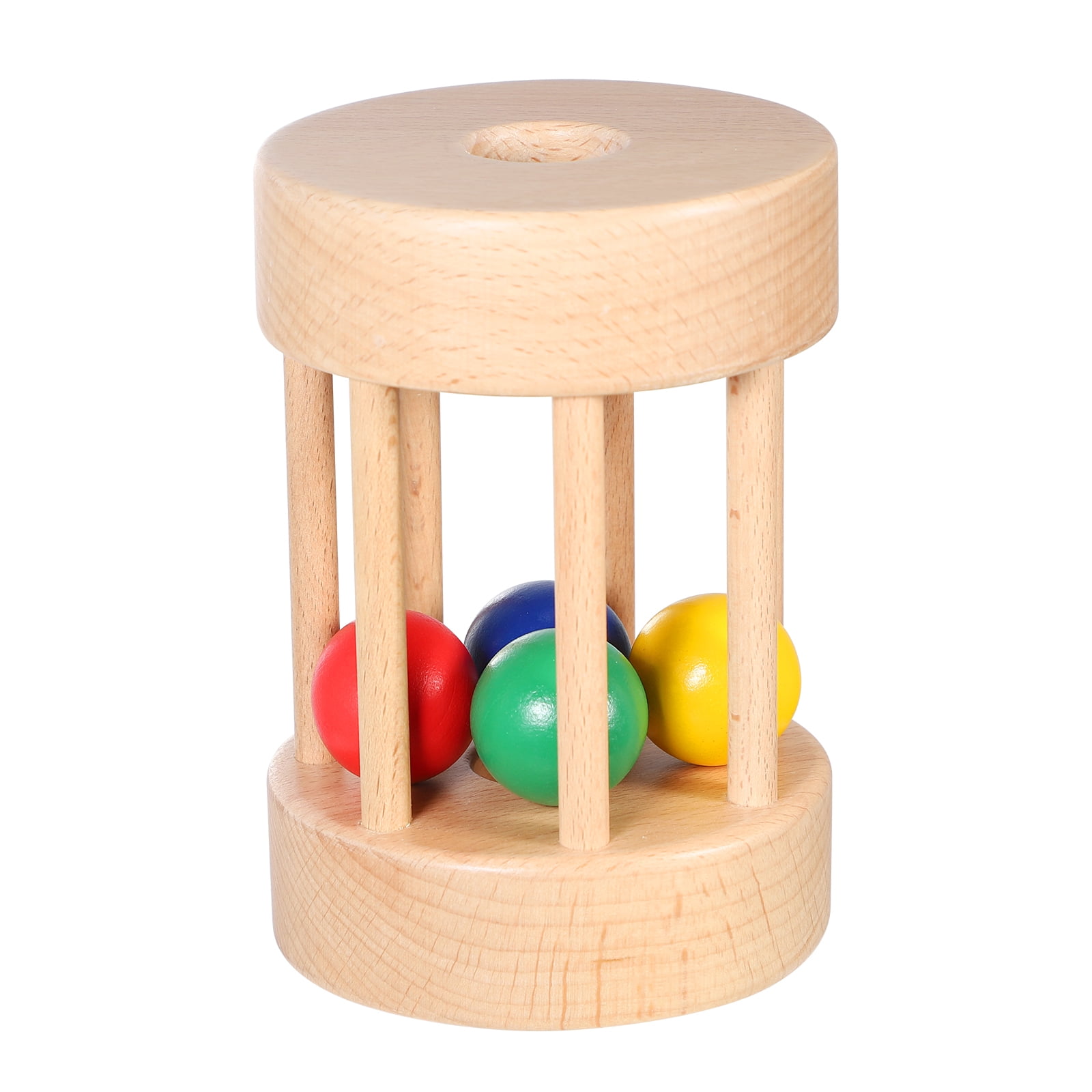 Baby Wooden Drum Shaking Drum Musical Instrument Toy for Early Learning
