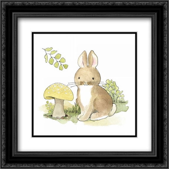 Baby Woodland IV 2x Matted 20x20 Black Ornate Framed Art Print by Grove, Beth