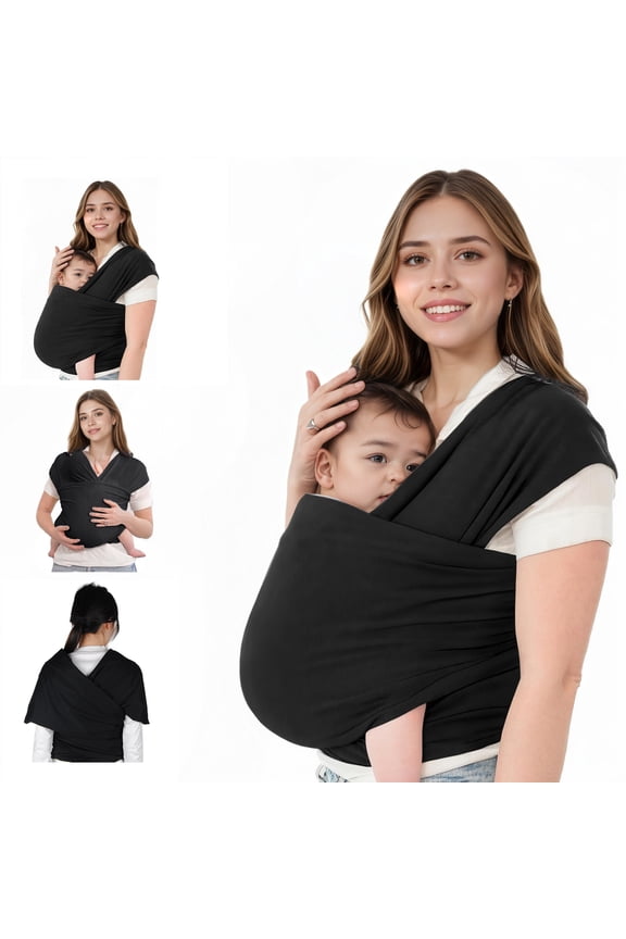 Baby Wrap Carrier,Original Breathable Baby Carrier Wrap Sling Lightweight Hands Free Newborn Wrap Swaddle Holder Adjustable Baby Slings Carrier for Newborn to Infant Toddler Essentials 7 to 35 lbs