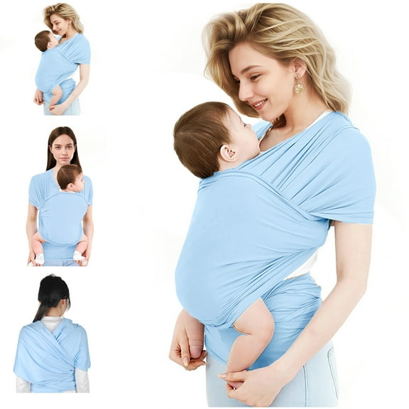 Baby Wrap Carrier,Original Breathable Baby Carrier Wrap Sling Lightweight Hands Free Newborn Wrap Swaddle Holder Adjustable Baby Slings Carrier for Newborn to Infant Toddler Essentials 7 to 35 lbs