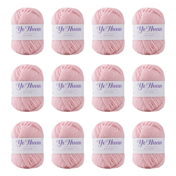 Baby Yarn 12-Pack, Velvety Soft Chenille Yarn for Crochet & Knitting, Plush Amigurumi Toys, Baby Blankets, and Cozy Handmade Projects, Knitting Yarn Bulk Set