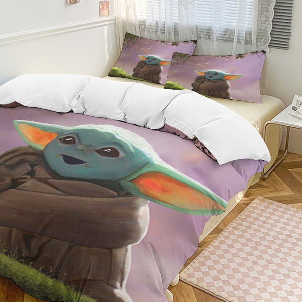 Baby Yoda 3-Piece Bedding Set Soft Warm And Comfortable Bed Set with 1 ...