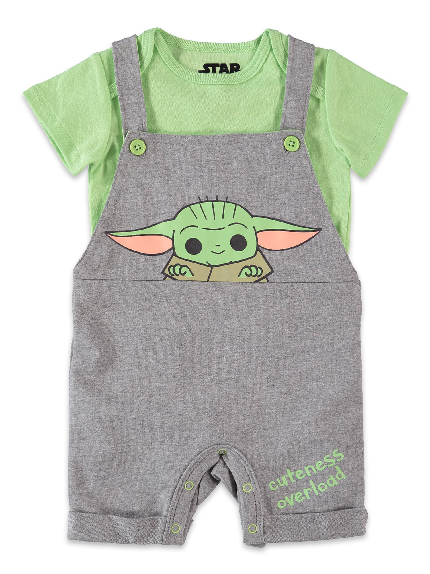 Baby Yoda Baby Boy Shortall Outfit Set, 2pc - Walmart.com
