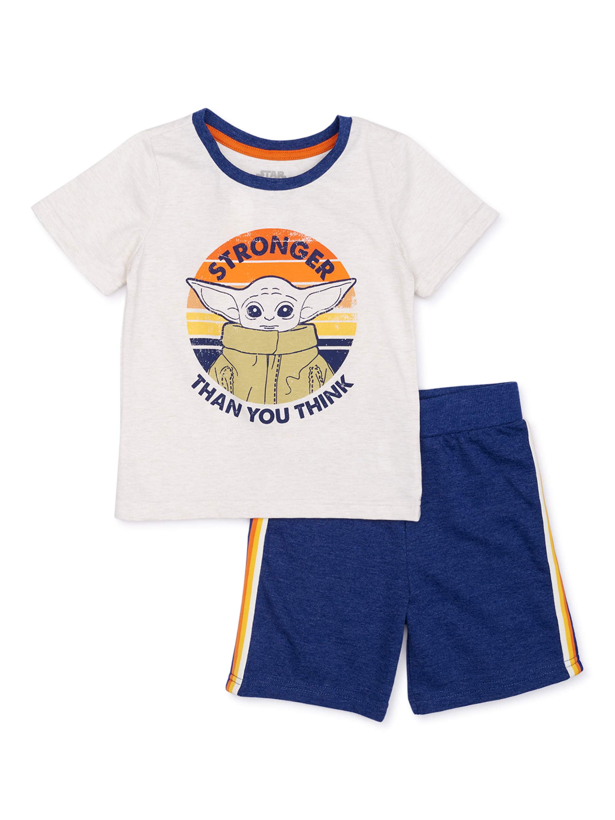 Baby Yoda Baby Boy & Toddler Boy T-Shirt & Shorts Outfit Set, 2-Piece (12M-5T)