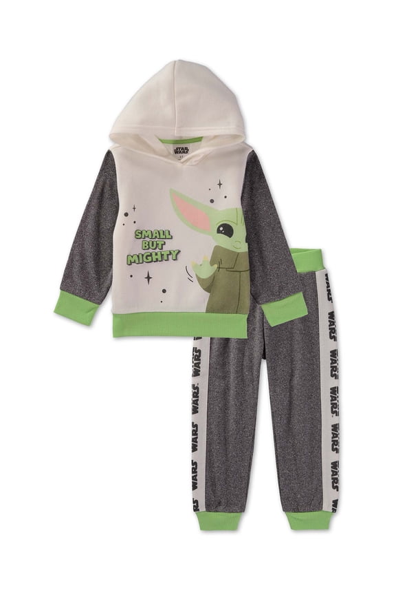 Baby Yoda Baby and Toddler Boy Fleece Hoodie and Jogger Pant Outfit Set, 2-Piece, Sizes 12M-5T