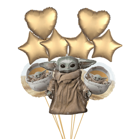 Baby Yoda Balloons Birthday Decorations - The Child Mandalorian. Baby Yoda Party Decorations, Star Wars Party Supplies Set of 9