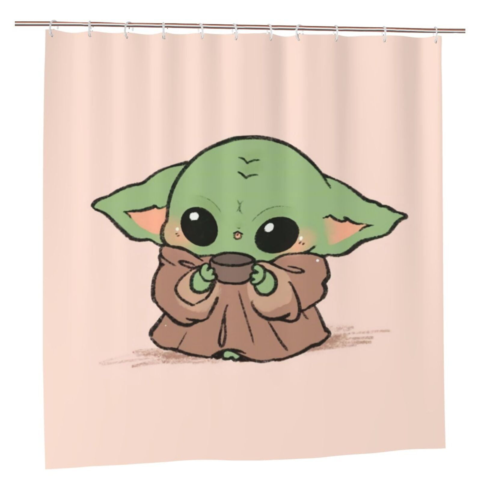 Baby Yoda Bathroom Shower Curtain,Bath Curtains Durable Waterproof Bath