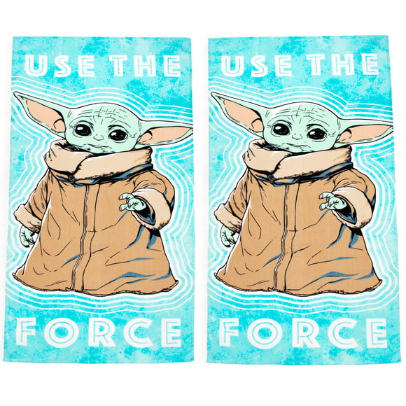 Baby Yoda Beach Towel Grogu, Star Wars, 2 Pack, 28 x 58