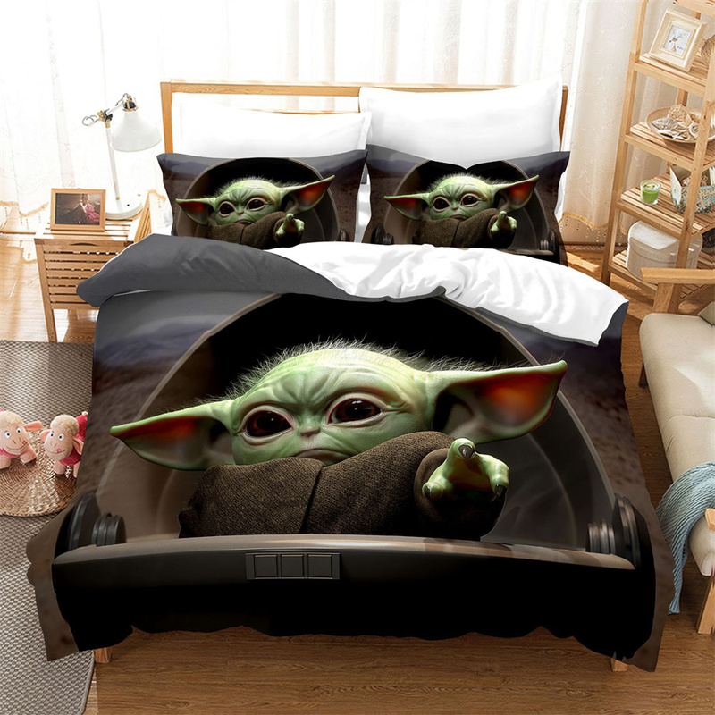 Baby Yoda Bedding Twin Comfort Set for Boys Girls Captain baby Yoda ...